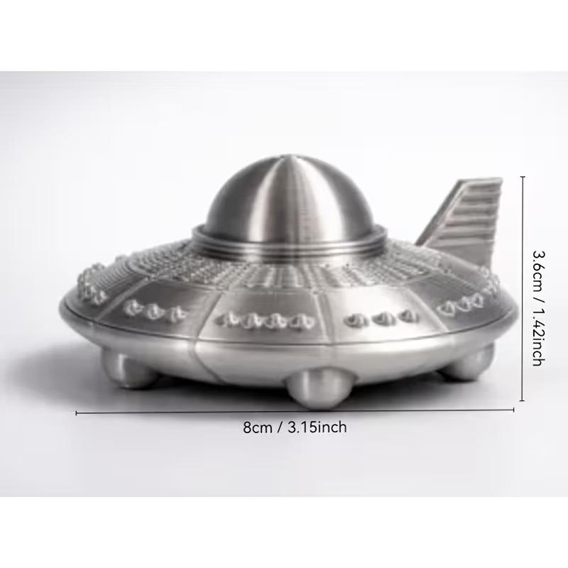 3D Printing App - 3D Printed UFO Figurines Retro Metal