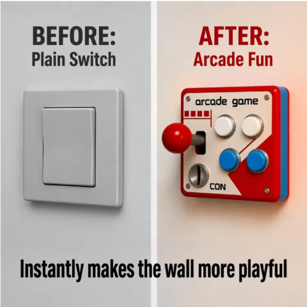 3D Printing App - Retro Arcade Joystick Switch Plate Cover,