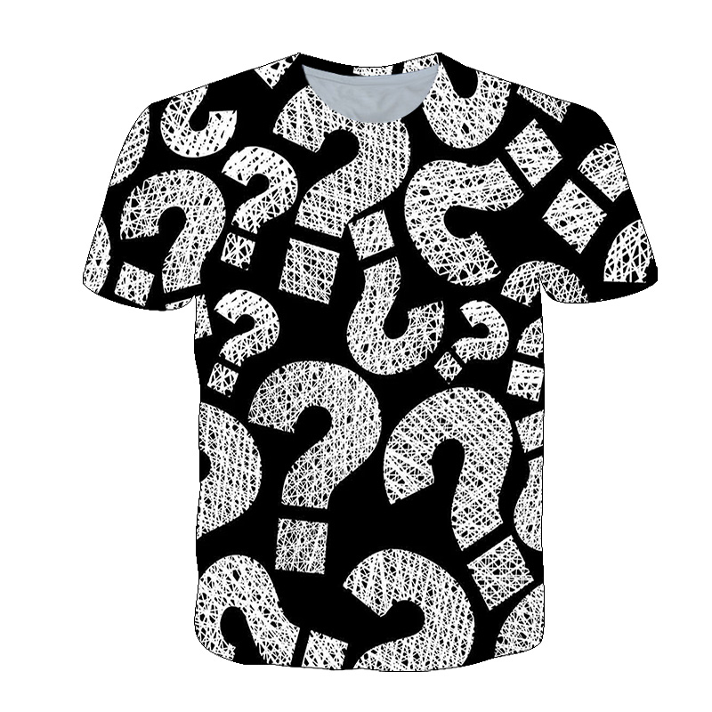 3D Printing Questions - 3D Interesting Question Mark Graphic t