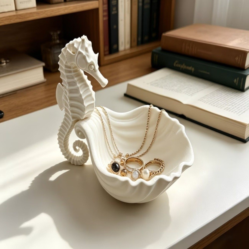 3D Printing Ring Holder - 3D Printed Seahorse-Shaped Storage Tray Plastic