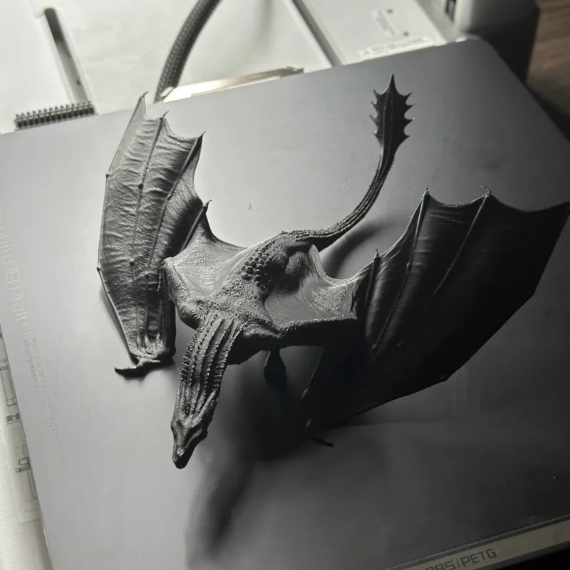 3D Printing App - 3D Printed Dragon Model Resin Flying