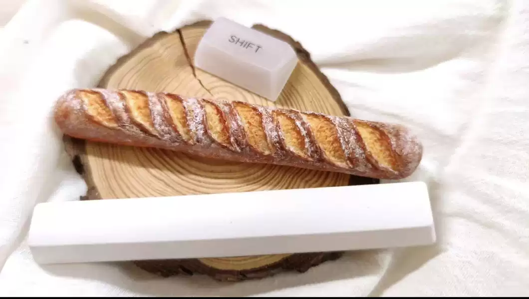 3D Printing Keycaps - Baguette Food Artisan Spacebar Keycap -