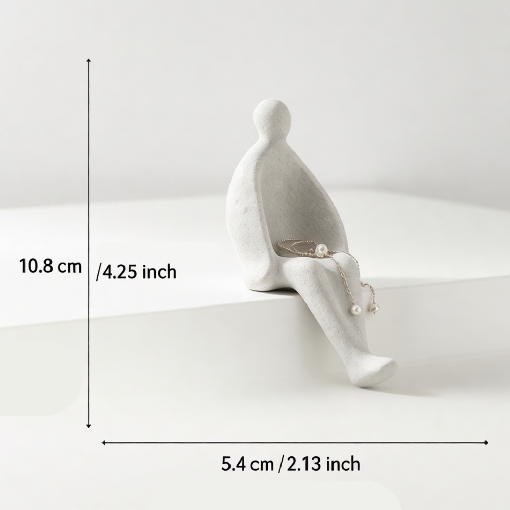 3D Printed Grey Sitting Figure - 3D Printing Ring Holder 评论和价格