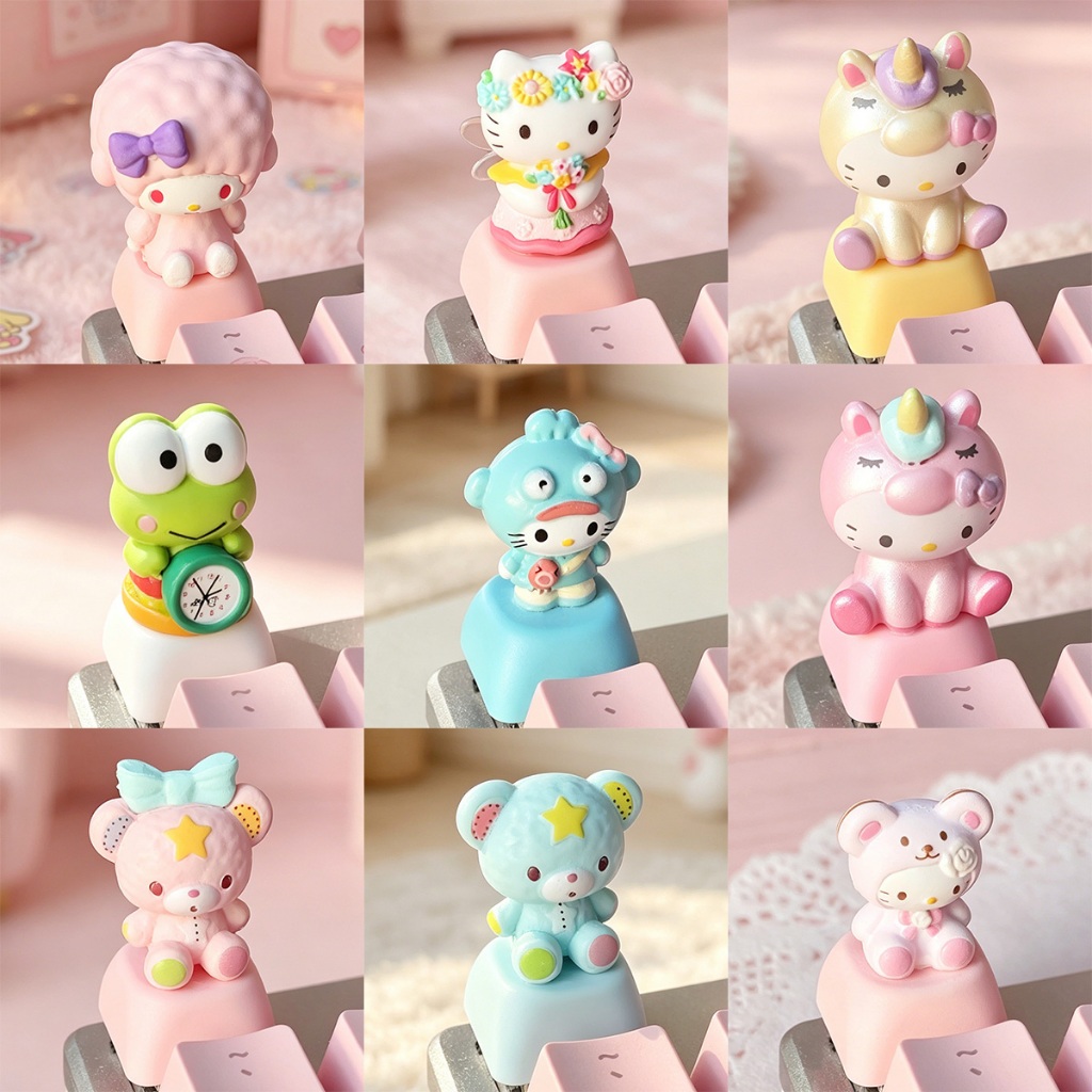 Kawaii Sanrios Keycaps Cute 3D - 3D Printing Keycaps 评论和价格