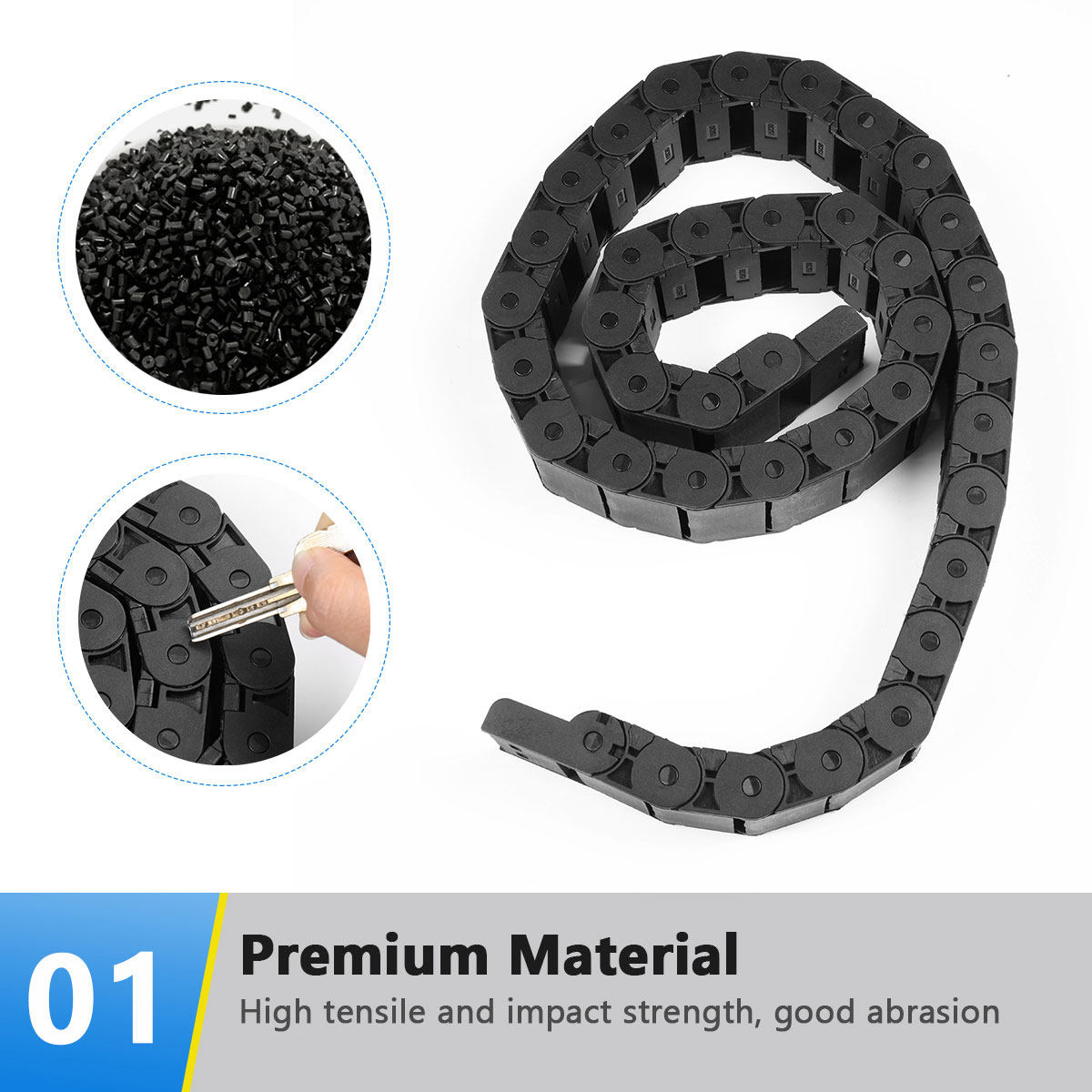 1M Black Plastic Cable Carrier - 3D Printing Machine 评论和价格