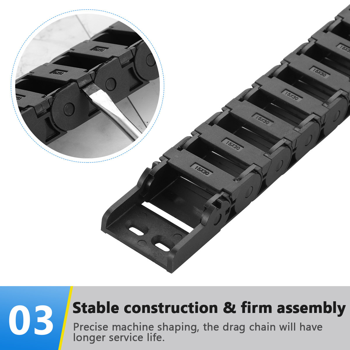 1M Black Plastic Cable Carrier - 3D Printing Machine 评论和价格