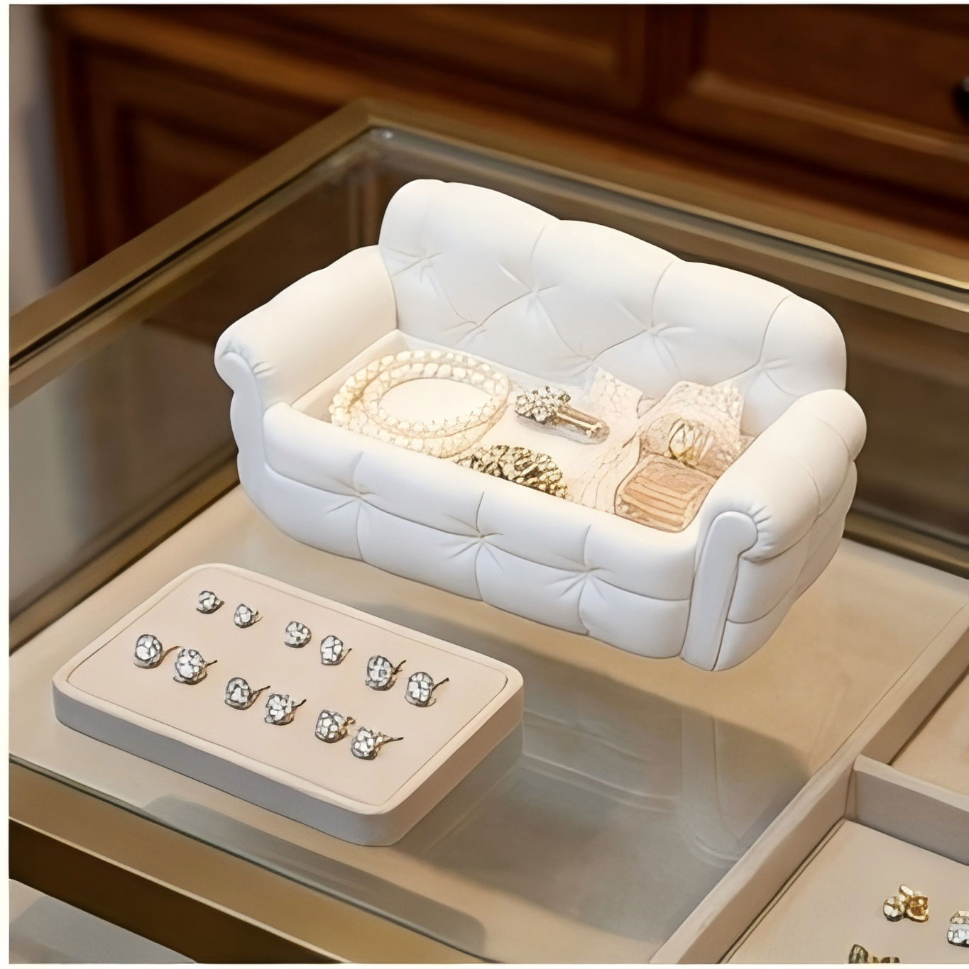 Mini Sofa Jewelry Storage Tray - 3D Printing Ring Holder 评论和价格