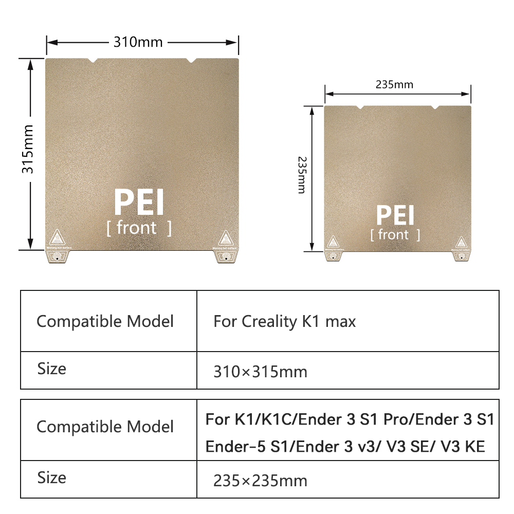 K1 Max Build Plate For Crealit - Pei Sheet 评论和价格