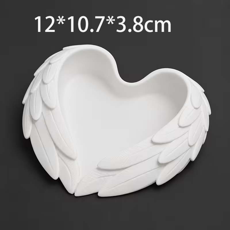 Angel Wing Heart Shaped Jewelr - 3D Printing Ring Holder 评论和价格