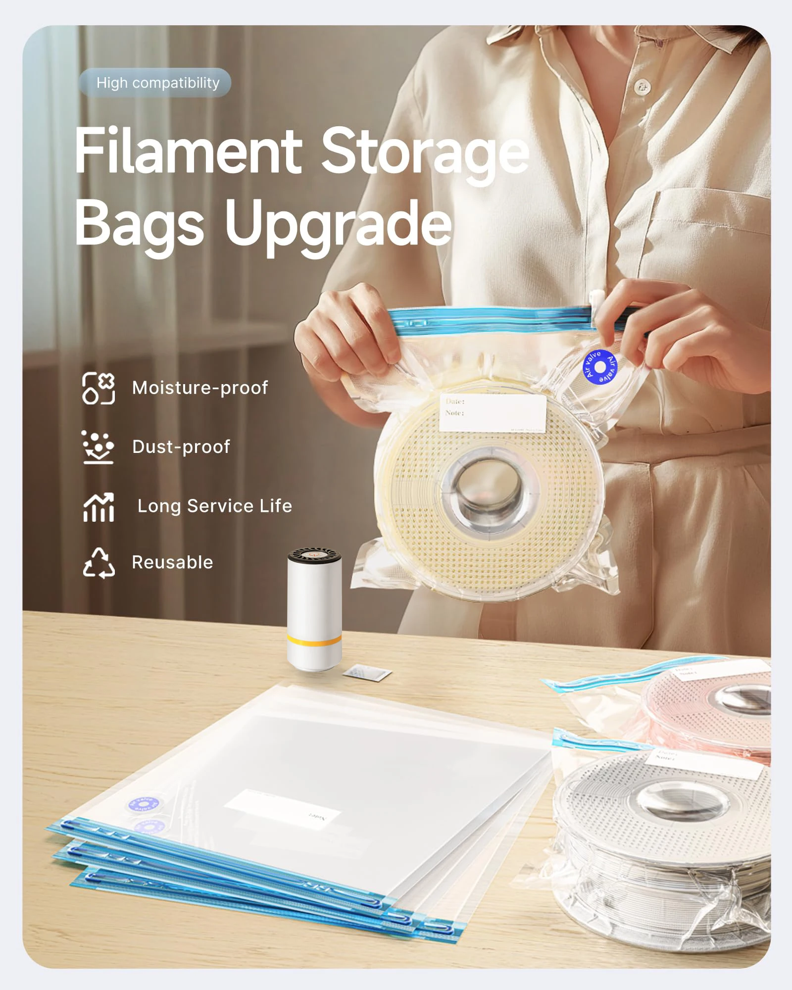 3D Printer Filament Vacuum Bag - 3D Printing Pdf 评论和价格