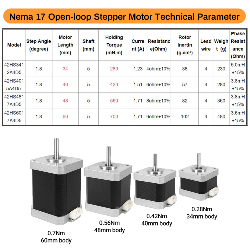 Nema17 Stepper Motor 42 Motor  - 3D Printing Machine 评论和价格