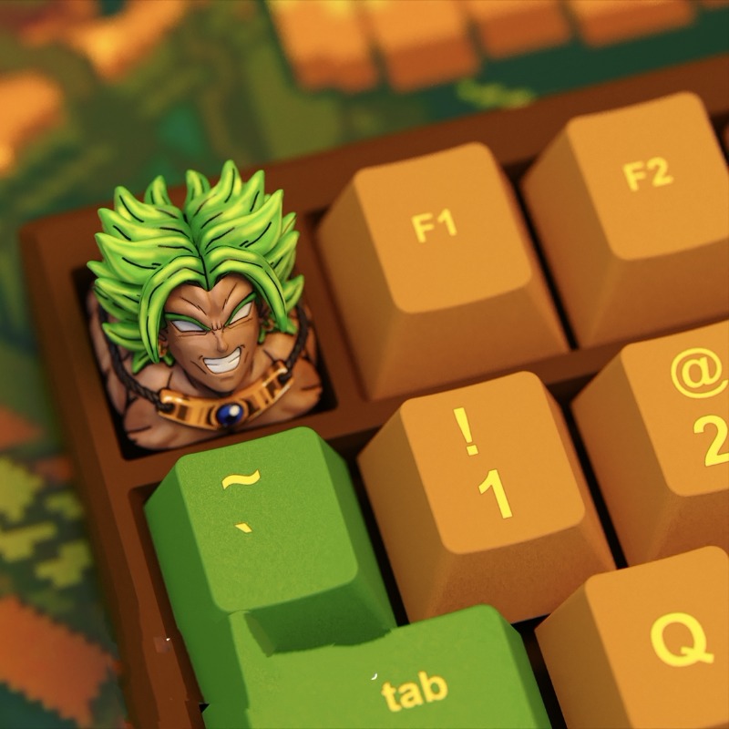 Anime Keycaps Broly Themed Mec - 3D Printing Keycaps 评论和价格